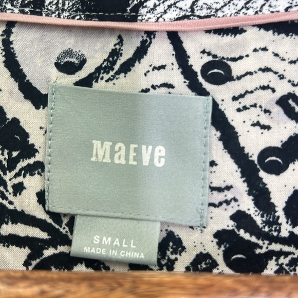 Anthropologie - Maeve Linden Floral Patchwork Dolman Button Down Blouse Size SM - Picture 10 of 12